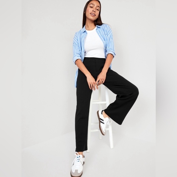 NWT! Old Navy High-Waisted Dynamic Fleece Wide-Leg Trouser Pants - XL TALL - Picture 3 of 10